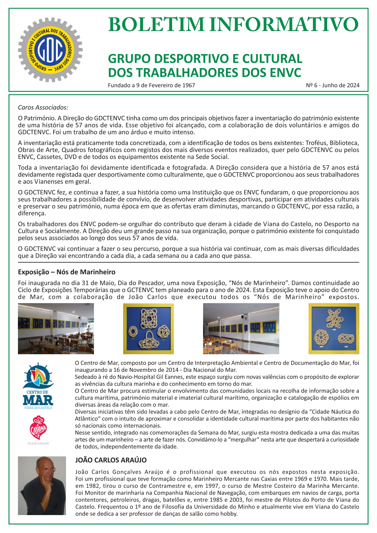 Boletim informativo GDCTENVC – Nº6 / Junho 2024