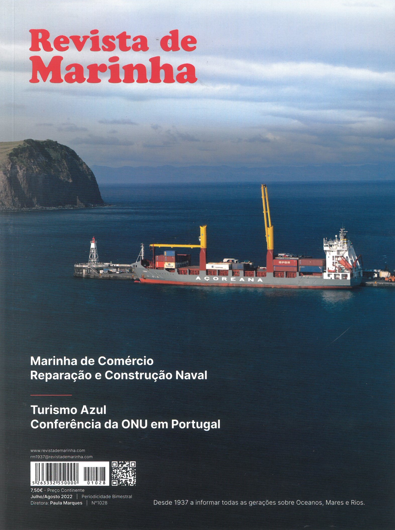 Revista de Marinha, nº1028 – Marinha de comércio, reparação e construção naval | Turismo Azul, Conferência a ONU em Portugal