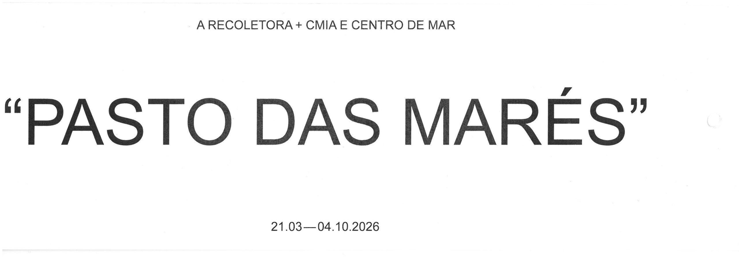 Pasto das Marés – folheto
